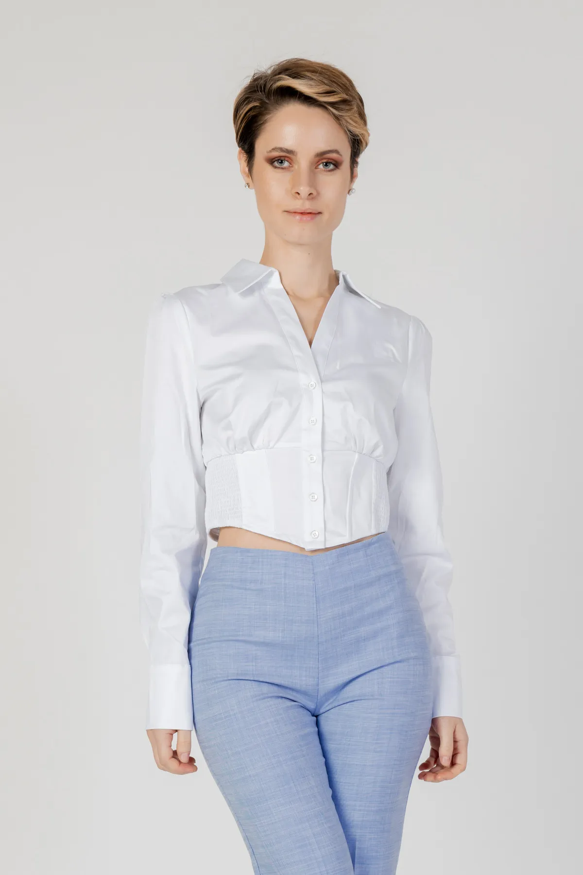 Camicia manica lunga Guess LS OLIVIA CORSET Bianco