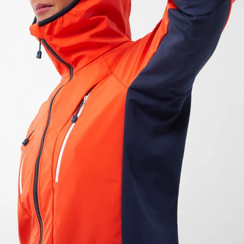 Giacca softshell da donna Millet Trilogy V ICON INFINIUM™ (SAPHIR/CORAL CHROME)