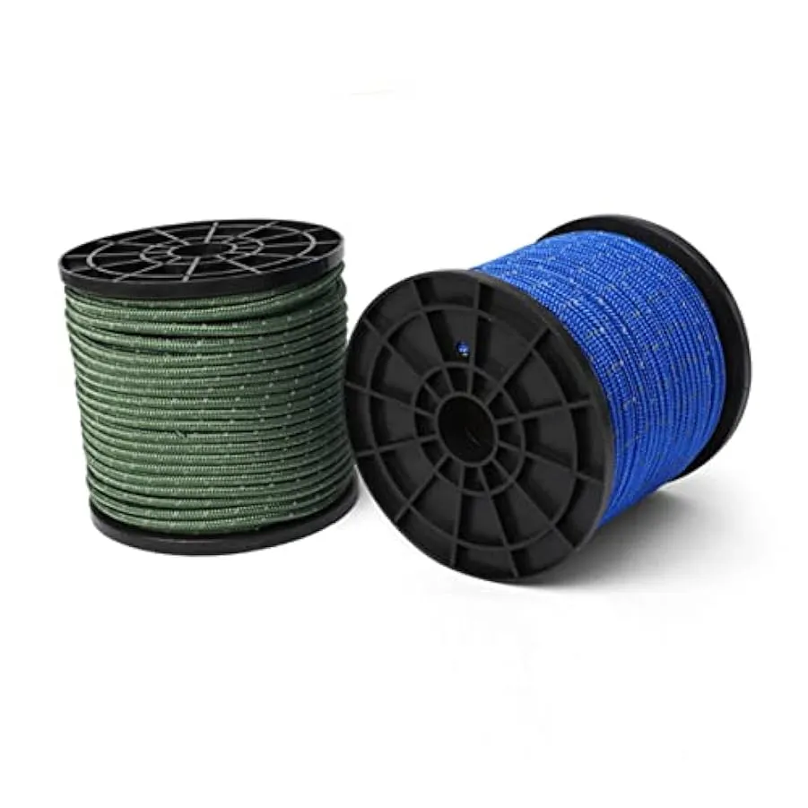 Uonlytech 2 Rotoli Corda Riflettente Della Tenda Paranco Di Prua Corda Da Campeggio Tettuccio Antivento Elastico Per Tenda Tendi